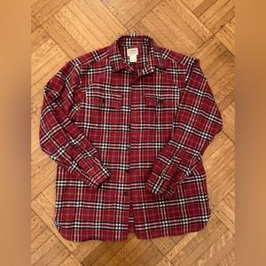 L.L.Bean Red Plaid Chamois Flannel Shirt - unused no tags